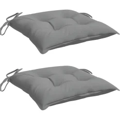 Woon- & Tuinaccessoires*vidaXL Stoelkussens 2 st 40x40x7 cm oxford stof Grijs