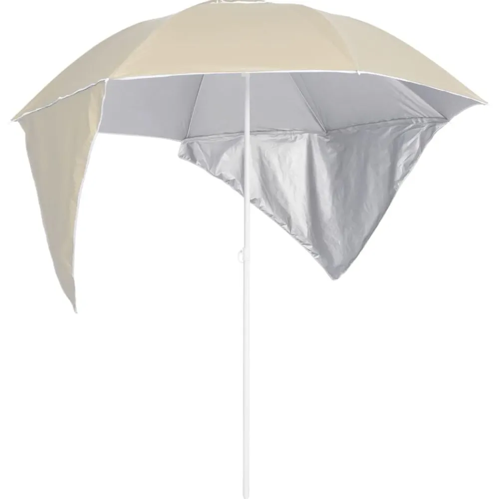 Tuin & Gazon*vidaXL Strandparasol met zijwanden 215 cm kleurig Zand