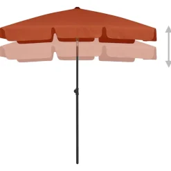 Tuin & Gazon*vidaXL Strandparasol 180x120 cm kleurig Terracotta