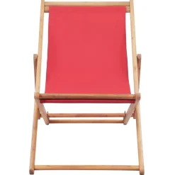 Strandstoel inklapbaar stof en houten frame>vidaXL New
