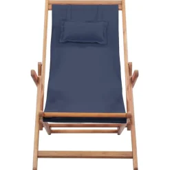 Strandstoel inklapbaar stof en houten frame>vidaXL Online