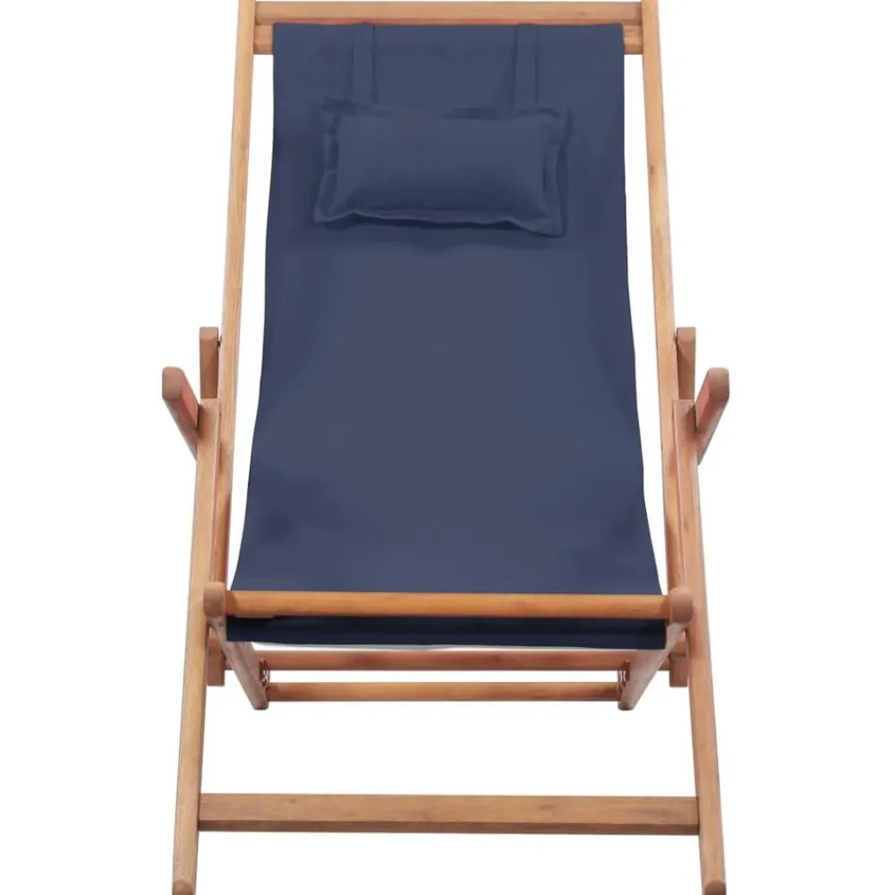 Strandstoel inklapbaar stof en houten frame>vidaXL Online