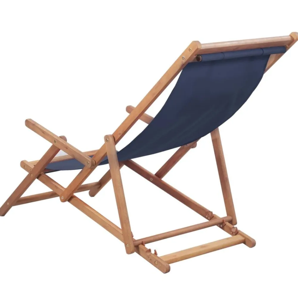 Strandstoel inklapbaar stof en houten frame>vidaXL Online