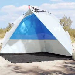 Buitensport*vidaXL Strandtent waterdicht snelontgrendeling azuurblauw
