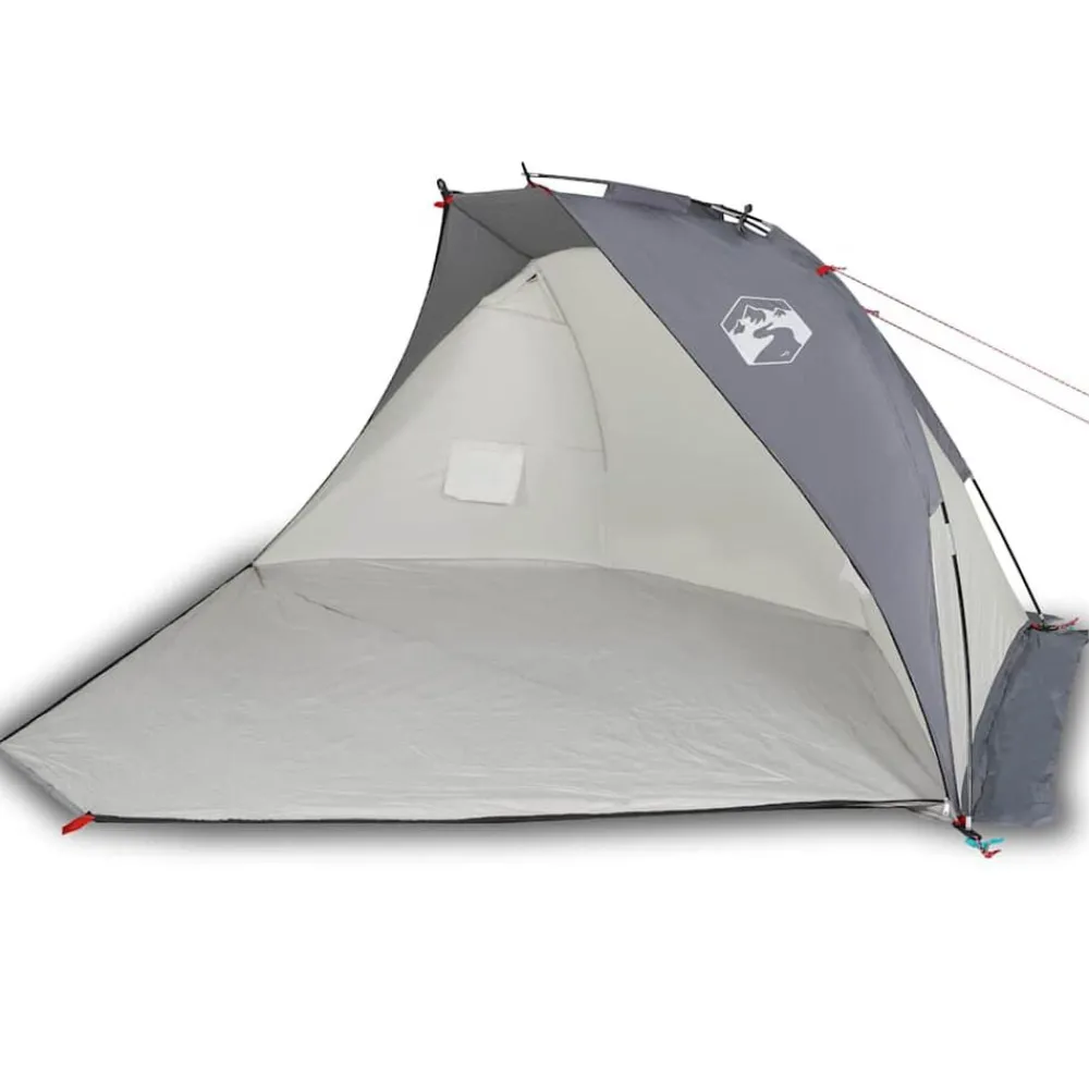 Buitensport*vidaXL Strandtent 268x223x125 cm 185T polyester Grijs