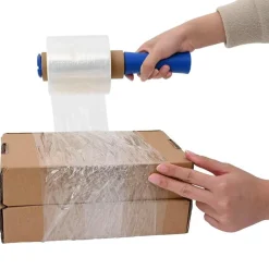 Stretchfilm met handvat 10 st transparant 23 μm 10 cm x 150 m>vidaXL Discount