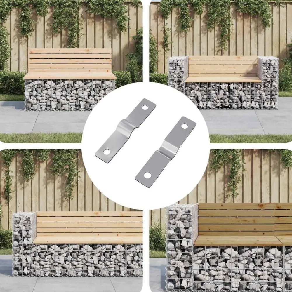 Bouwbeslag*vidaXL Strijkplaat 2 pcs Zilver 50 x 10 x 1,2 mm IJzer