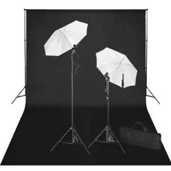 Studioset met e achtergrond en lampen 600x300 cm>vidaXL Sale