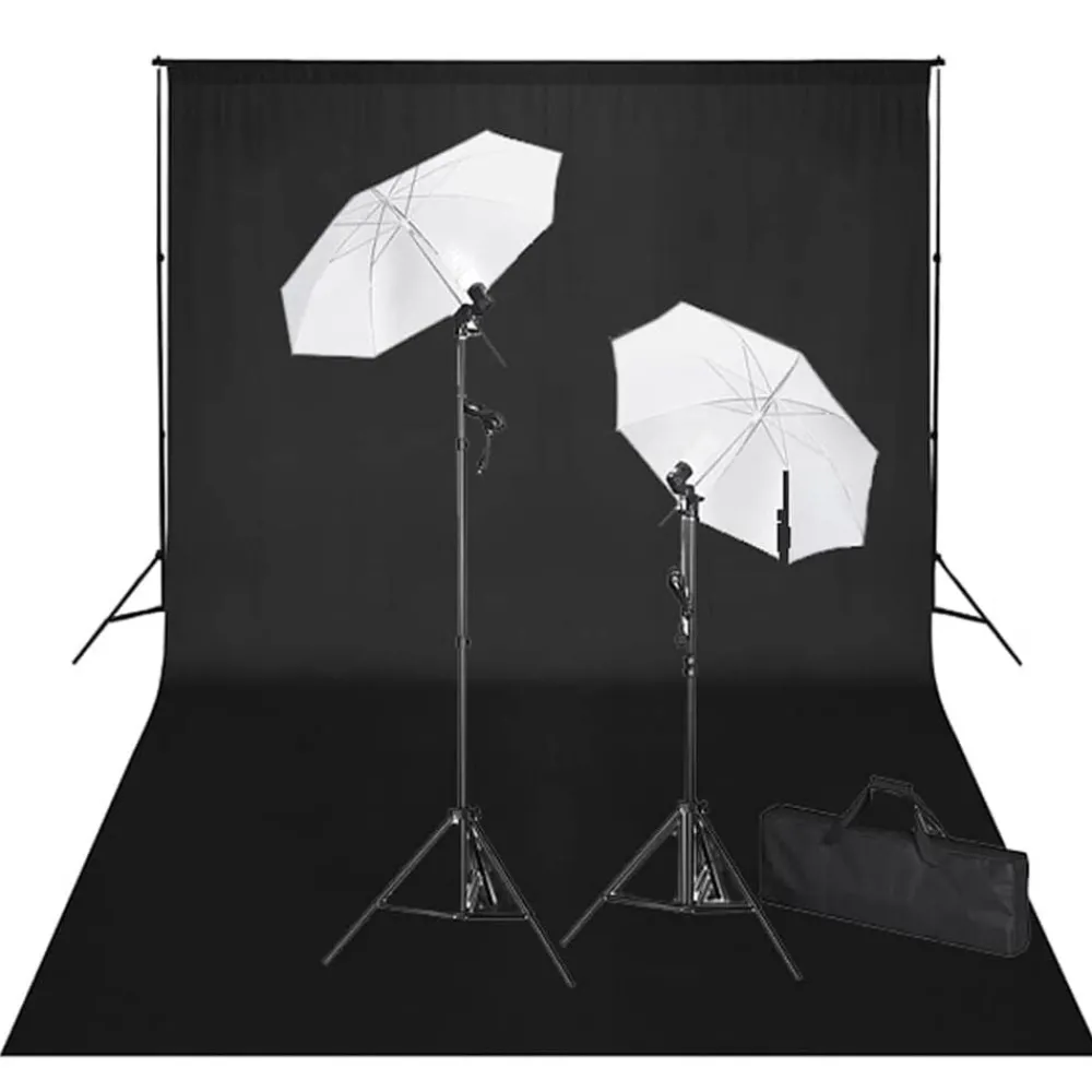 Studioset met e achtergrond en lampen 600x300 cm>vidaXL Sale