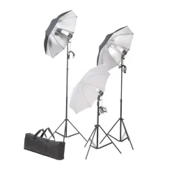 Camera & Optiek*vidaXL Studioverlichtingsset 24 watt inclusief statieven en paraplu's