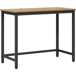 Kantoormeubelen*vidaXL Tafel Artisan Eiken 80 x 50 x 76,5 cm Engineered hout en staal artisanaal eikenkleurig