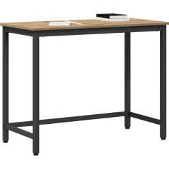 Kantoormeubelen*vidaXL Tafel Artisan Eiken 80 x 50 x 76,5 cm Engineered hout en staal artisanaal eikenkleurig