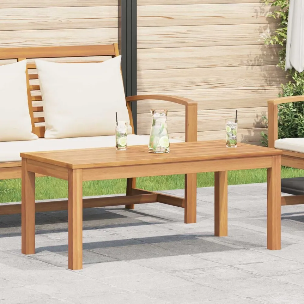 Tuinmeubelen*vidaXL Tafel Bruin 95 x 45 x 40 cm Massief Teakhout Naturel