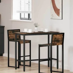 Tafel 100 x 50 x 90,5 cm Engineered hout en staal>vidaXL Clearance