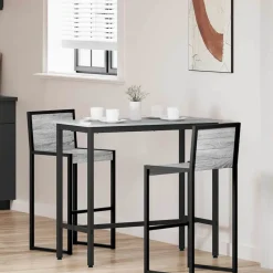 Tafel 100 x 50 x 90,5 cm Engineered hout en staal>vidaXL Clearance