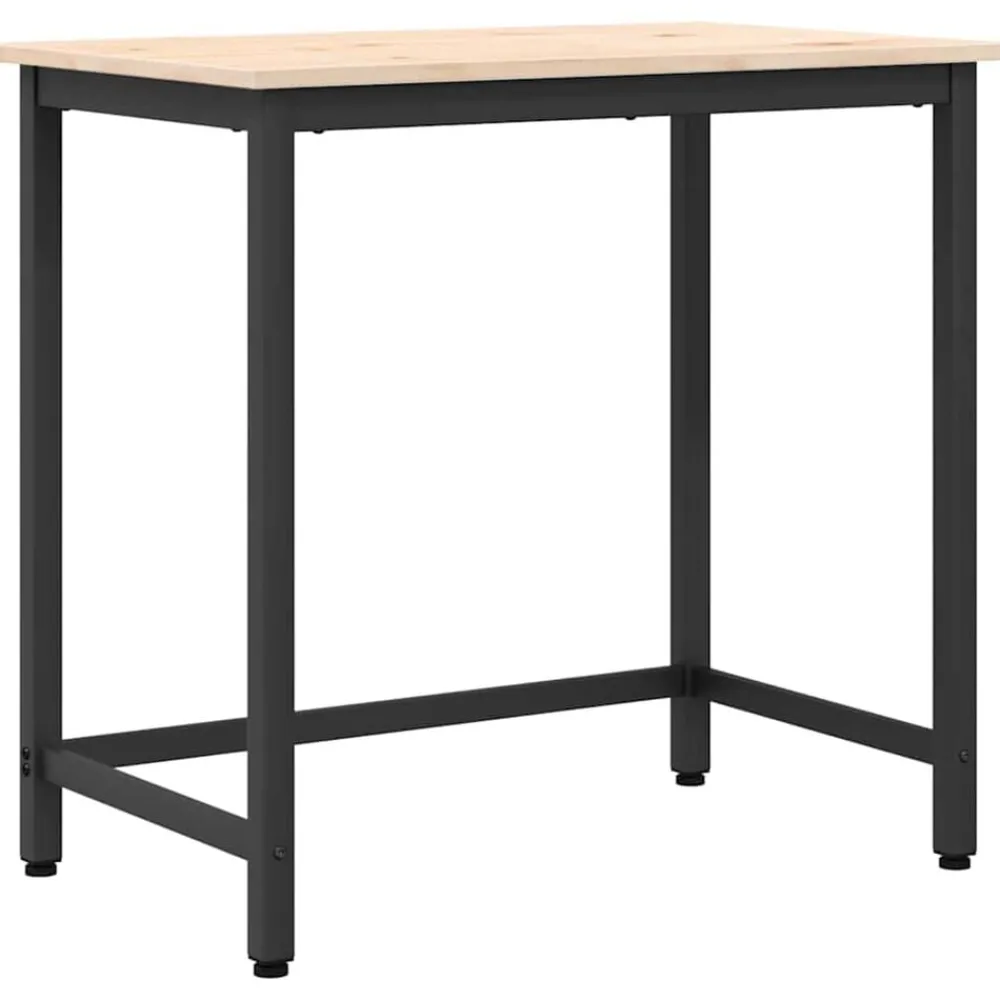 Tafel 80 x 50 x 77 cm Engineered hout en staal>vidaXL Hot