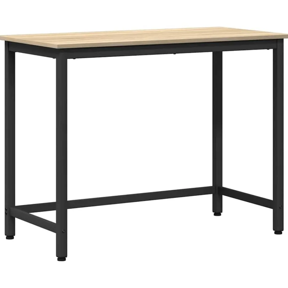 Tafel 80 x 50 x 76,5 cm Engineered hout en staal>vidaXL New