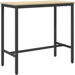 Tafel 100 x 50 x 90,5 cm Engineered hout en staal>vidaXL New