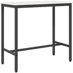 Tafels*vidaXL Tafel 100 x 50 x 91 cm Engineered hout en staal Wit