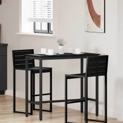 Tafel 100 x 50 x 90,5 cm Engineered hout en staal>vidaXL Outlet