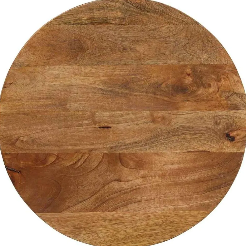 Tafelblad Ø 40x2,5 cm rond massief ruw mangohout>vidaXL Discount