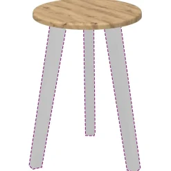 Tafelaccessoires*vidaXL Tafelblad 30 x 30 x 1,5 cm Bewerkt hout artisanaal eikenkleurig
