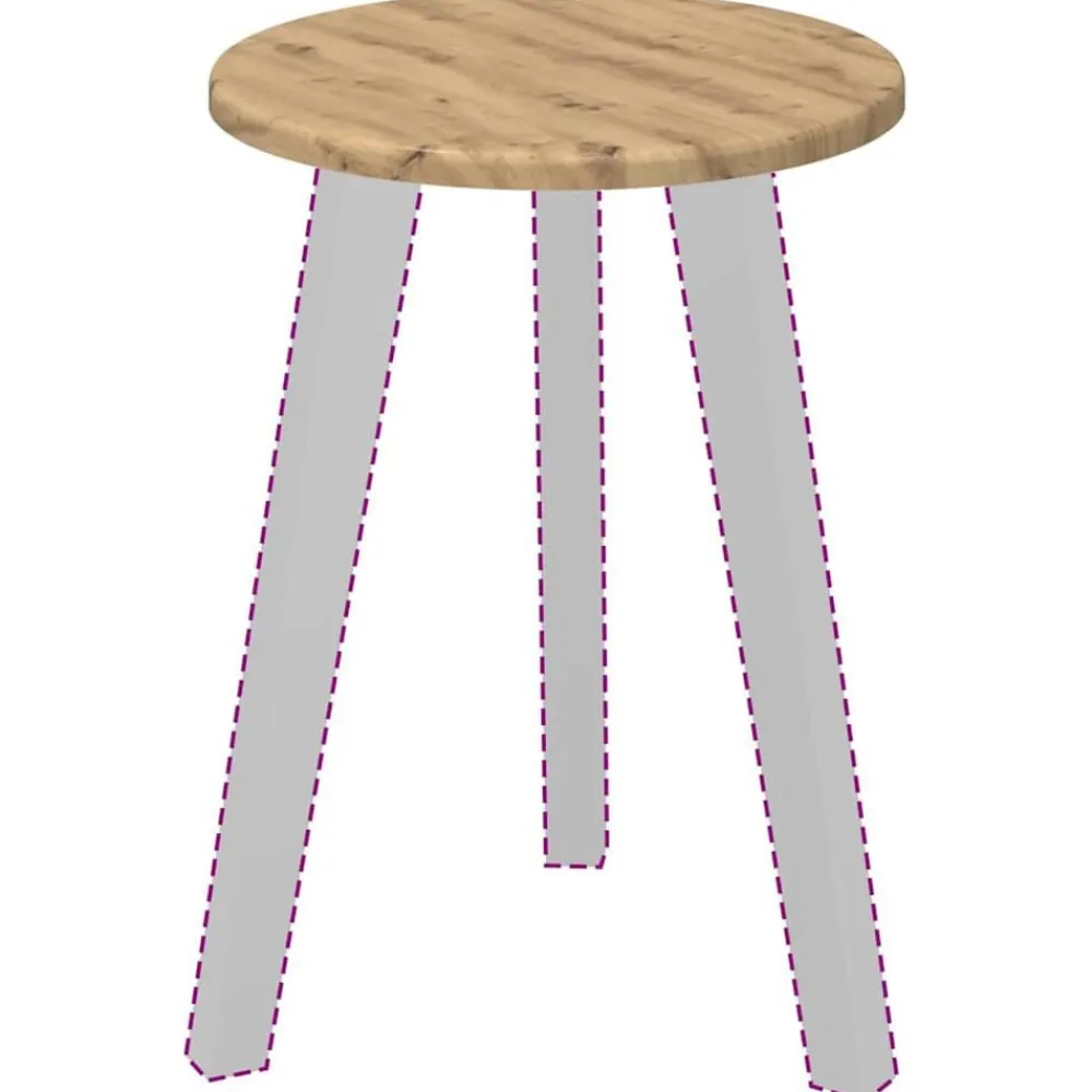 Tafelaccessoires*vidaXL Tafelblad 30 x 30 x 1,5 cm Bewerkt hout artisanaal eikenkleurig