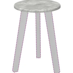 Tafelblad Ø 30 x 1,5 cm Bewerkt hout><noscript><img width=