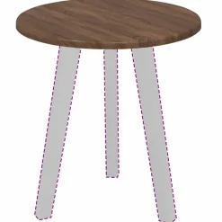 Tafelblad Ø 40 x 1,5 cm Bewerkt hout><noscript><img width=