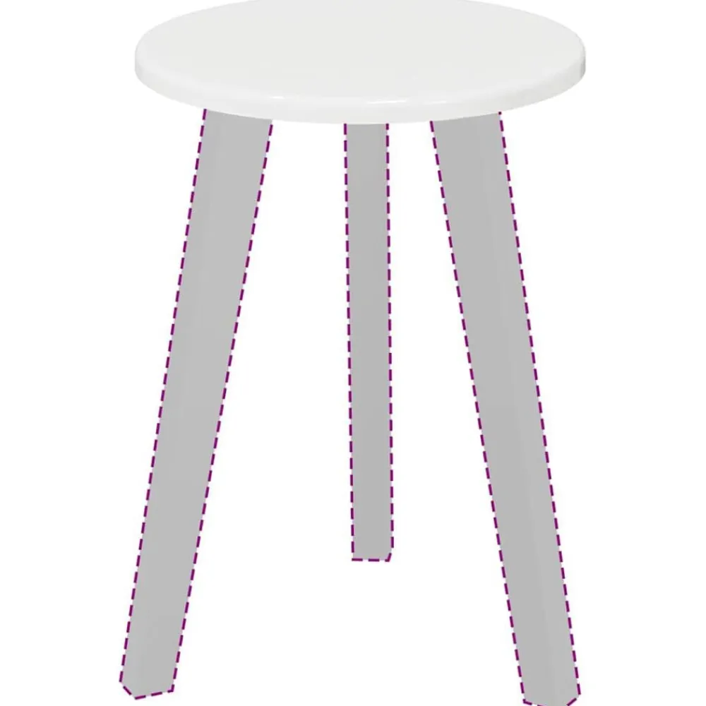 Tafelaccessoires*vidaXL Tafelblad 30 x 30 x 1,5 cm Bewerkt hout Hoogglans wit