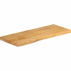 Tafelaccessoires*vidaXL Tafelblad met natuurlijke rand 80x40x3,8 cm massief mangohout Mangohout (naturel)
