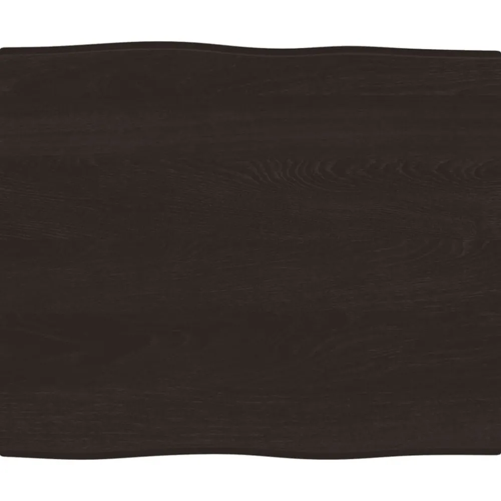 Tafelaccessoires*vidaXL Tafelblad natuurlijke rand 60x50x(2-4) cm eikenhout Donkerbruin