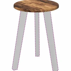 Tafelblad Ø 30 x 1,5 cm Bewerkt hout><noscript><img width=
