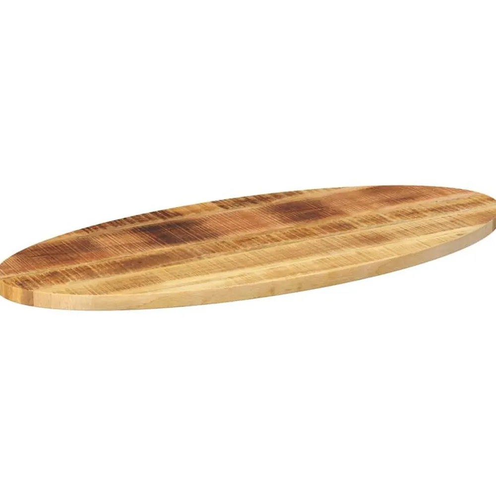 Tafelaccessoires*vidaXL Tafelblad ovaal 110x40x3,8 cm massief mangohout Ruw mangohout (naturel)