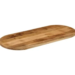 Tafelblad ovaal 80x40x2,5 cm massief ruw mangohout>vidaXL Clearance