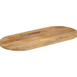Tafelaccessoires*vidaXL Tafelblad ovaal 80x40x3,8 cm massief mangohout Mangohout (naturel)