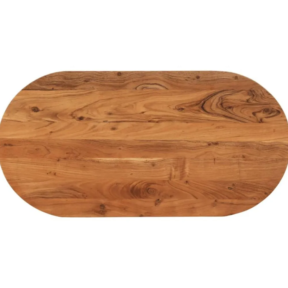 Tafelblad ovaal 80x40x3,8 cm massief acaciahout>vidaXL New