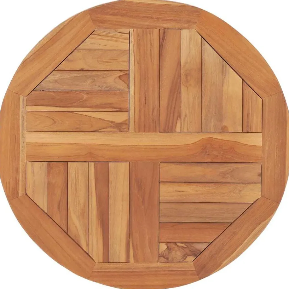 Tafelaccessoires*vidaXL Tafelblad rond 2,5 cm 60 cm massief teakhout