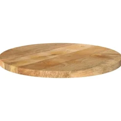 Tafelblad rond Ø 40x2,5 cm massief ruw mangohout>vidaXL New