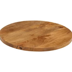 Tafelblad rond Ø 40x3,8 cm massief ruw mangohout>vidaXL New