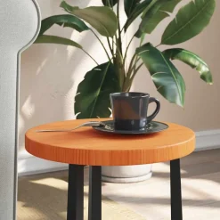 Tafelaccessoires*vidaXL Tafelblad rond Ø30x2,5 cm massief grenenhout Wasbruin