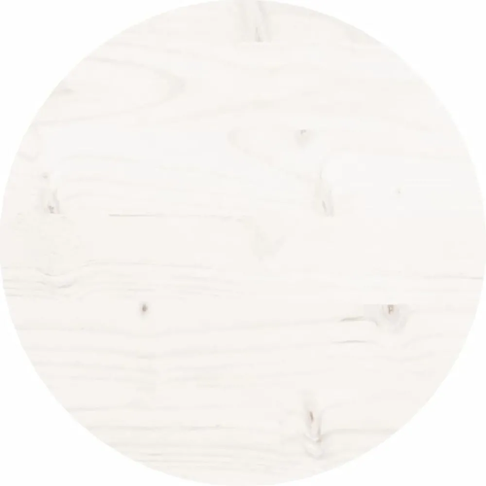 Tafelaccessoires*vidaXL Tafelblad rond Ø30x3 cm massief grenenhout Wit