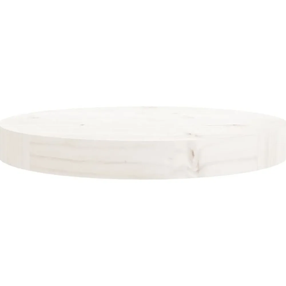 Tafelaccessoires*vidaXL Tafelblad rond Ø30x3 cm massief grenenhout Wit