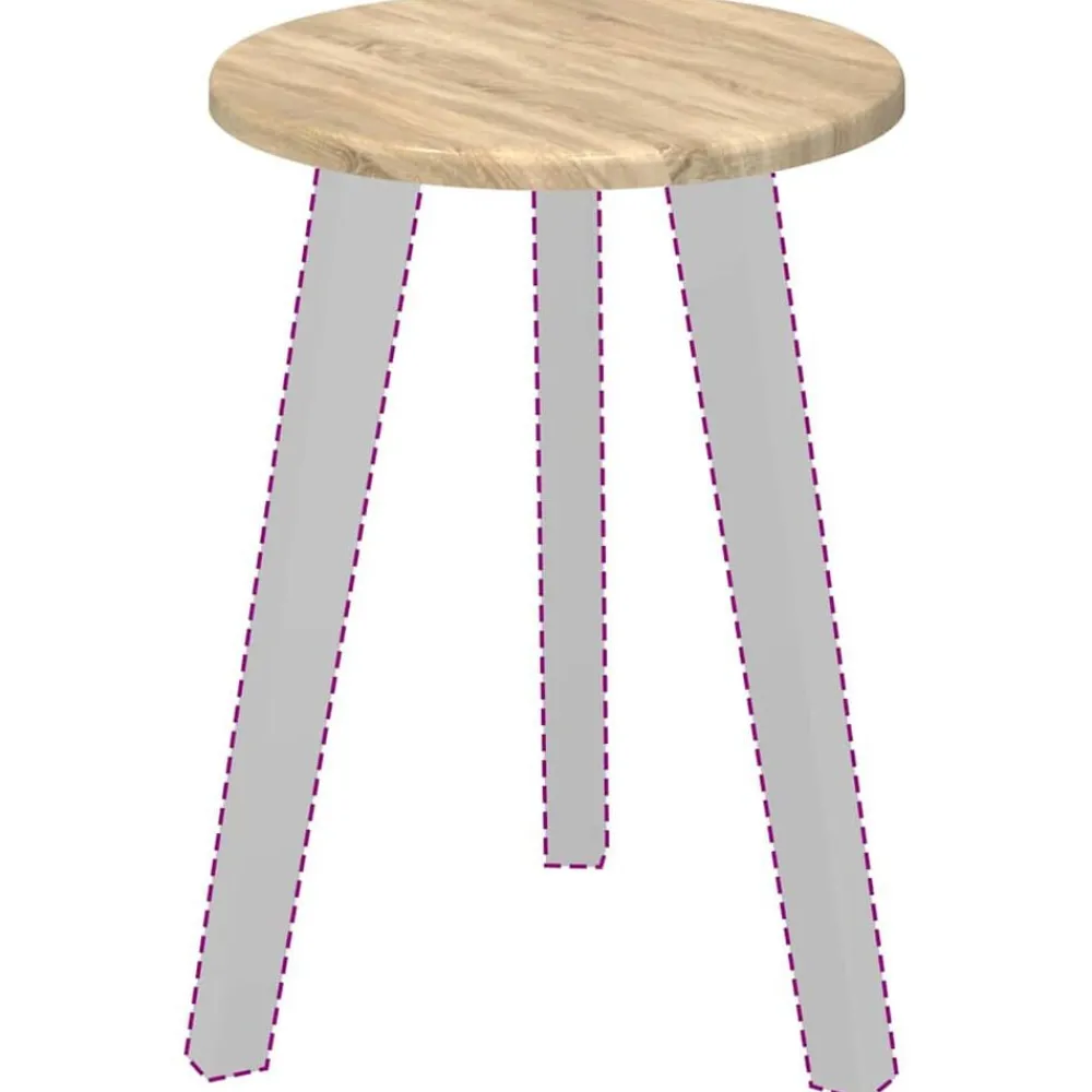Tafelaccessoires*vidaXL Tafelblad Ø 30 x 1,5 cm Bewerkt hout Sonoma eiken