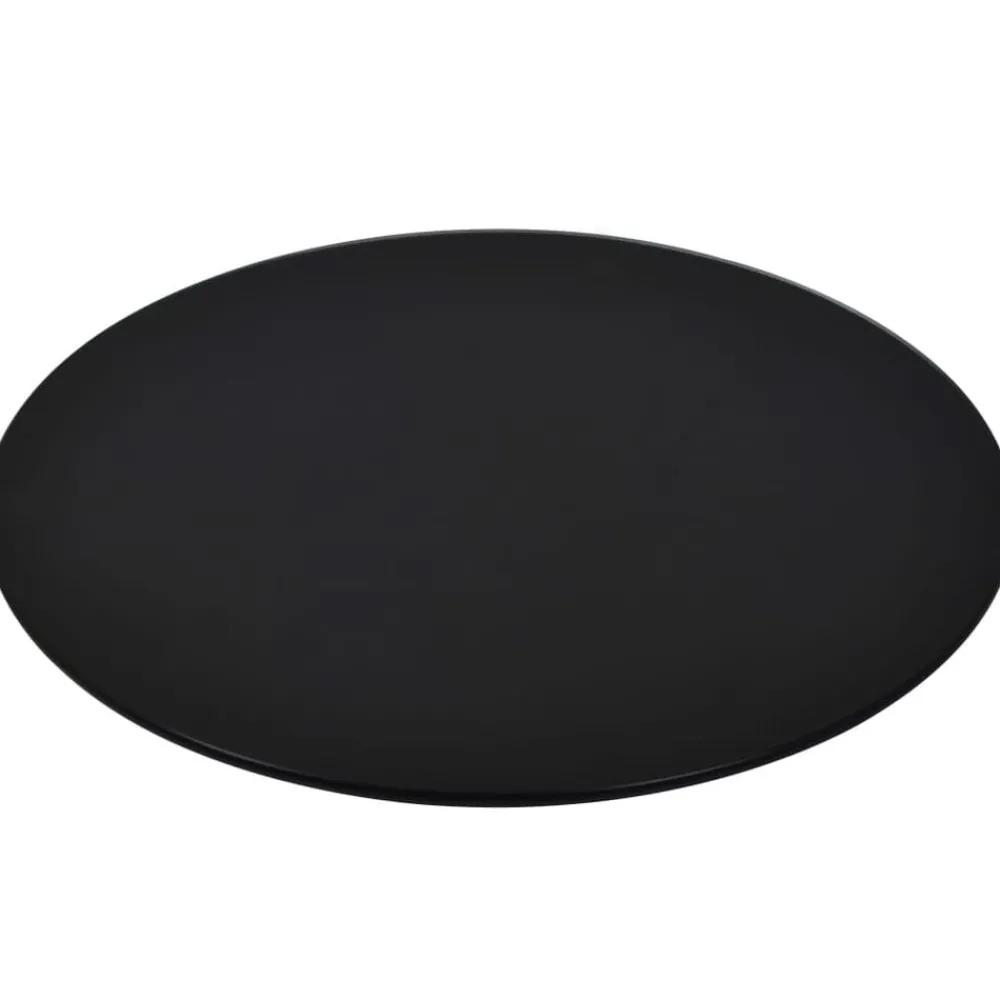 Tafelaccessoires*vidaXL Tafelblad van gehard glas 300 mm rond Zwart