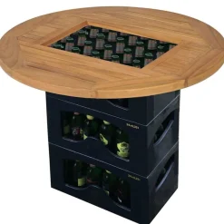 Tafelblad voor bierkrat 70 cm teakhout>vidaXL Hot