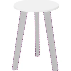 Tafelaccessoires*vidaXL Tafelblad Ø 30 x 1,5 cm Bewerkt hout Wit