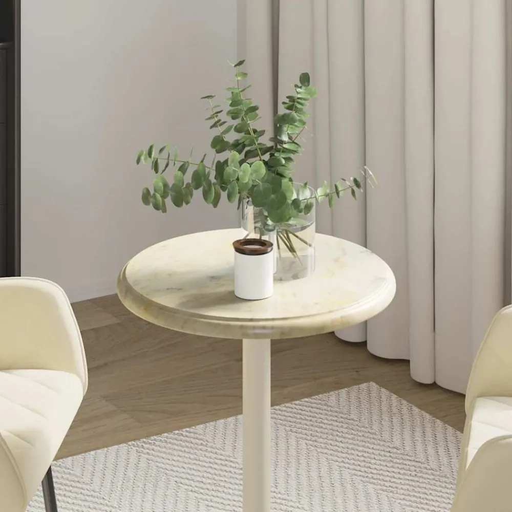 Tafelblad Ø40x2,5 cm marmer crèmekleurig>vidaXL Clearance