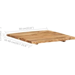 Tafelaccessoires*vidaXL Tafelblad 58x(50-60)x2,5 cm massief acaciahout
