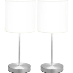 Verlichting*vidaXL Tafellampen 2 st met aanraakknop E14 wit